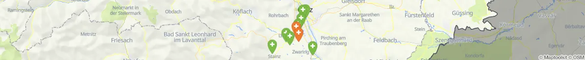 Kartenansicht für Apotheken-Notdienste in der Nähe von Premstätten (Graz-Umgebung, Steiermark)